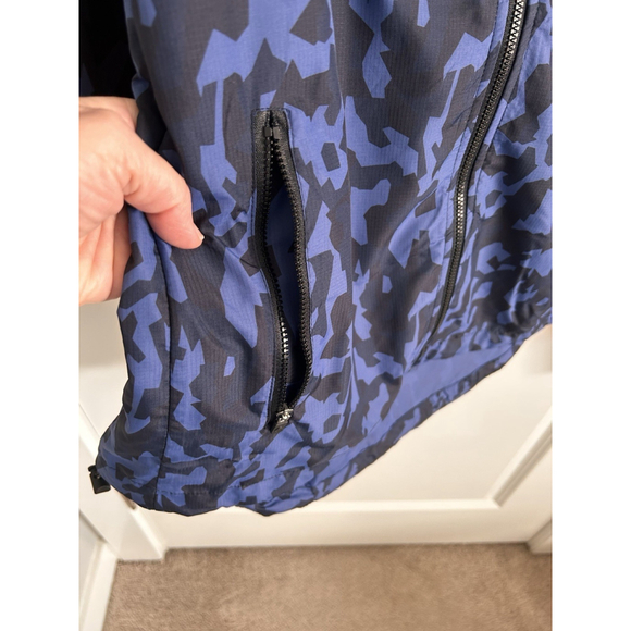 ZYIA ACTIVE Mens Black Blue Hooded Jacket L Ultra Lightweight - Picture 8 of 16